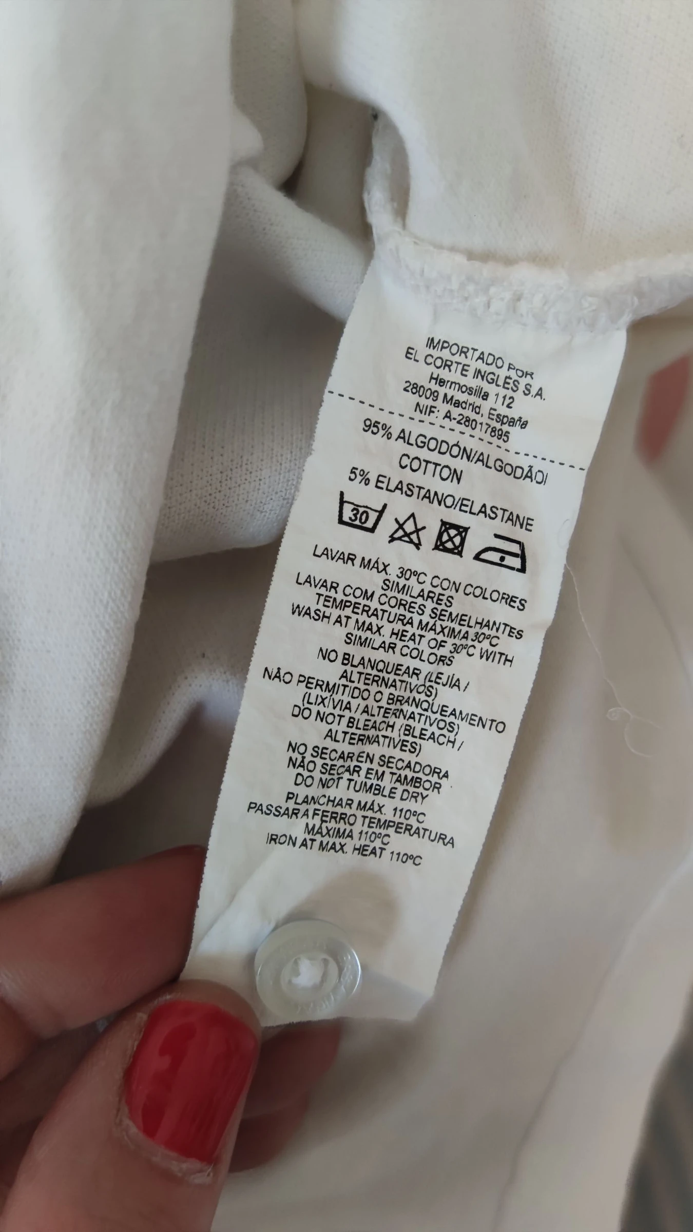 Witte herenpoloshirt Easy Wear Maat L / 42-44 – photo 14